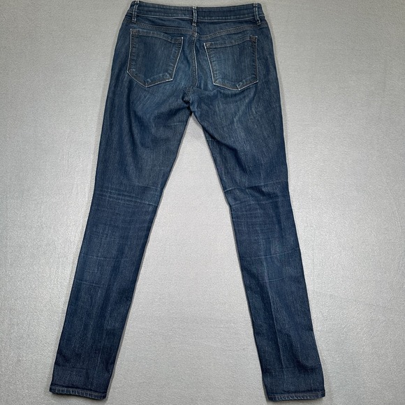 Ann Taylor Loft Jeans Womens 27/4 Blue Low Rise Curvy Skinny Denim Stretch - Picture 2 of 10
